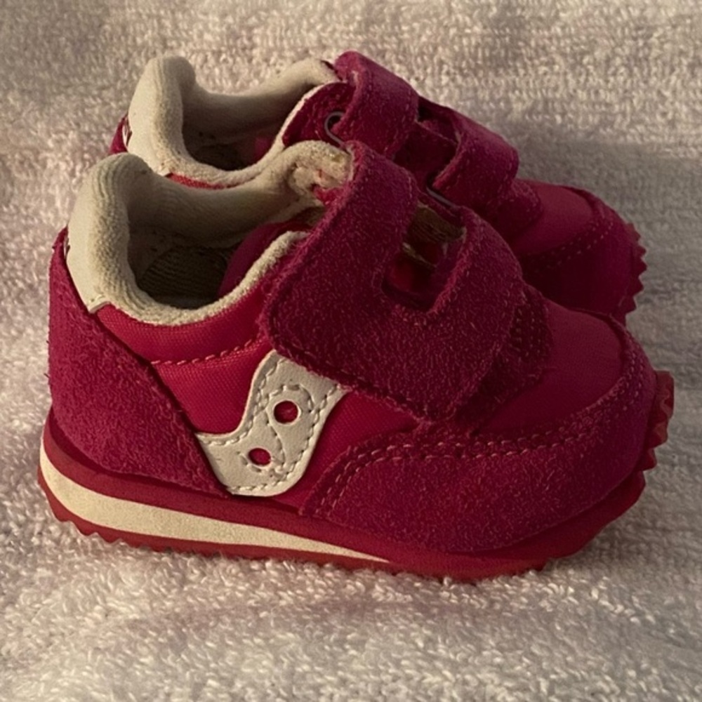 Saucony Jazz Low Pro Shoes Girls Baby Size 1 M Leather Pink